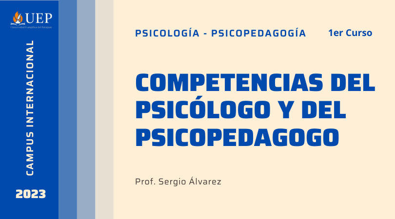 Competencias del Psicólogo y del Psicopedagogo