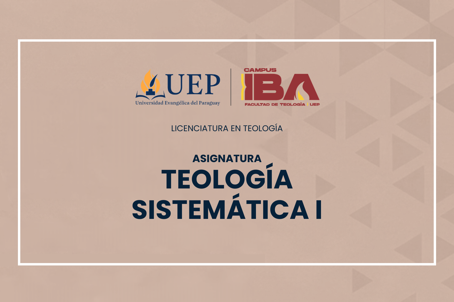 TEOLOGÍA SISTEMÁTICA I