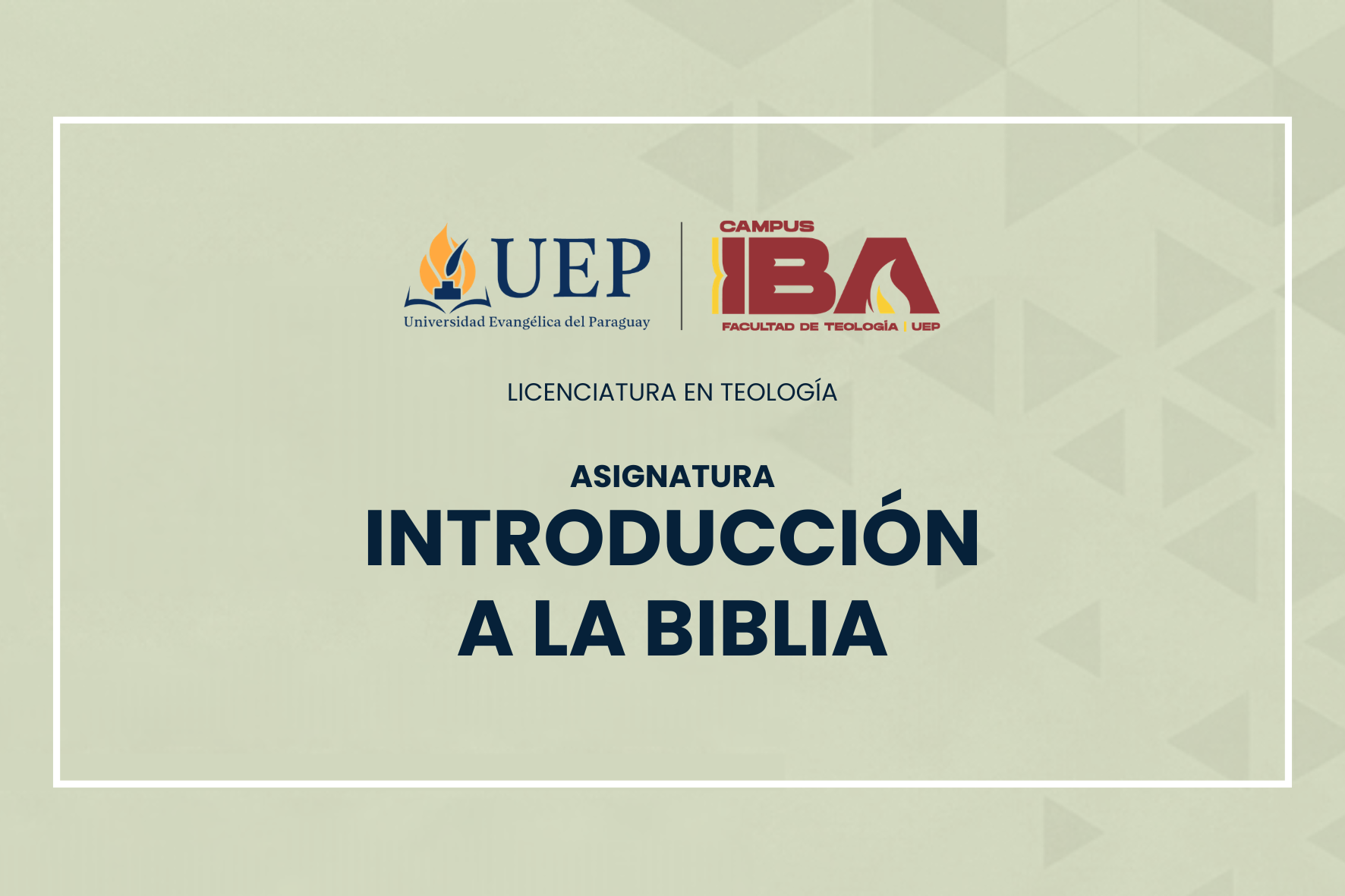 INTRODUCCIÓN A LA BIBLIA