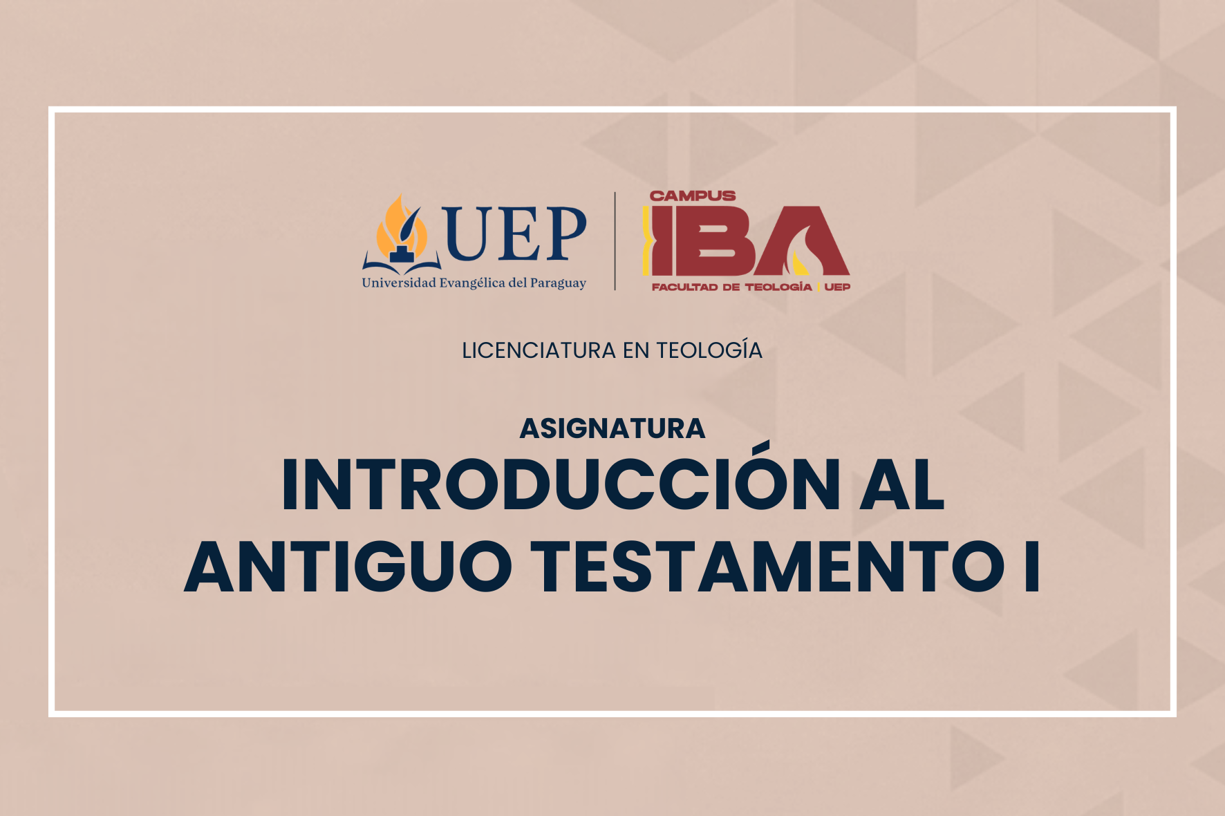 INTRODUCCIÓN AL ANTIGUO TESTAMENTO I