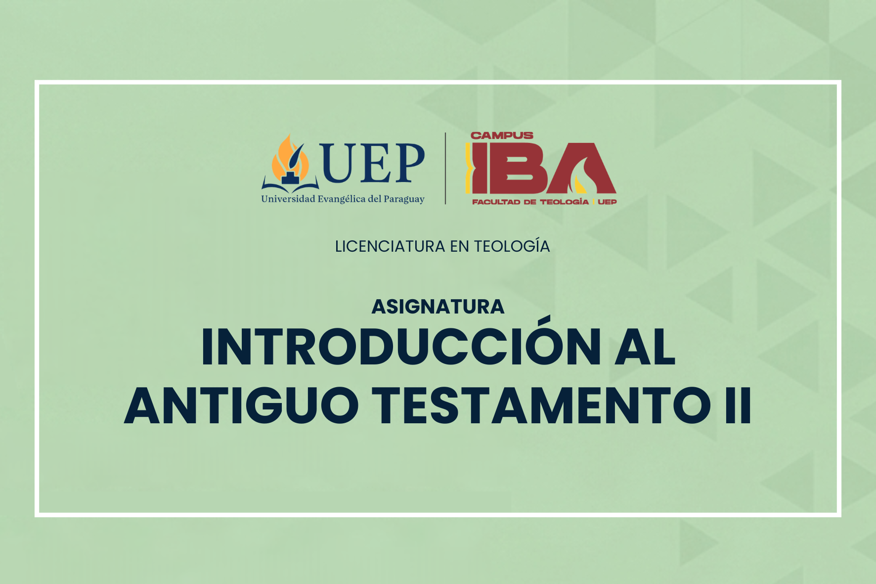 INTRODUCCIÓN AL ANTIGUO TESTAMENTO II