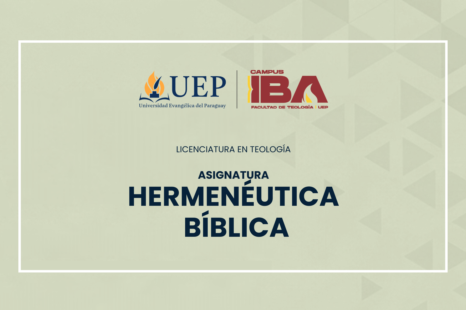HERMENÉUTICA BÍBLICA