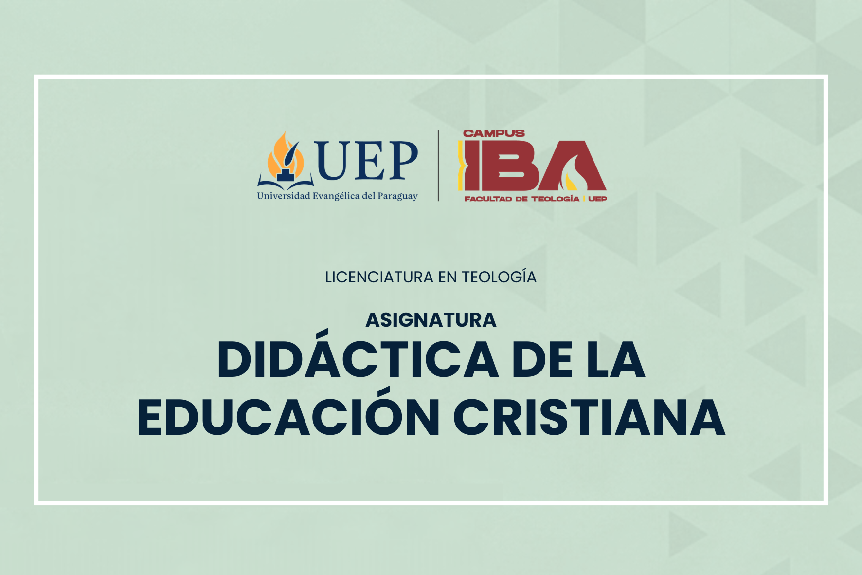 DIDACTICA DE LA EDUCACION CRISTIANA